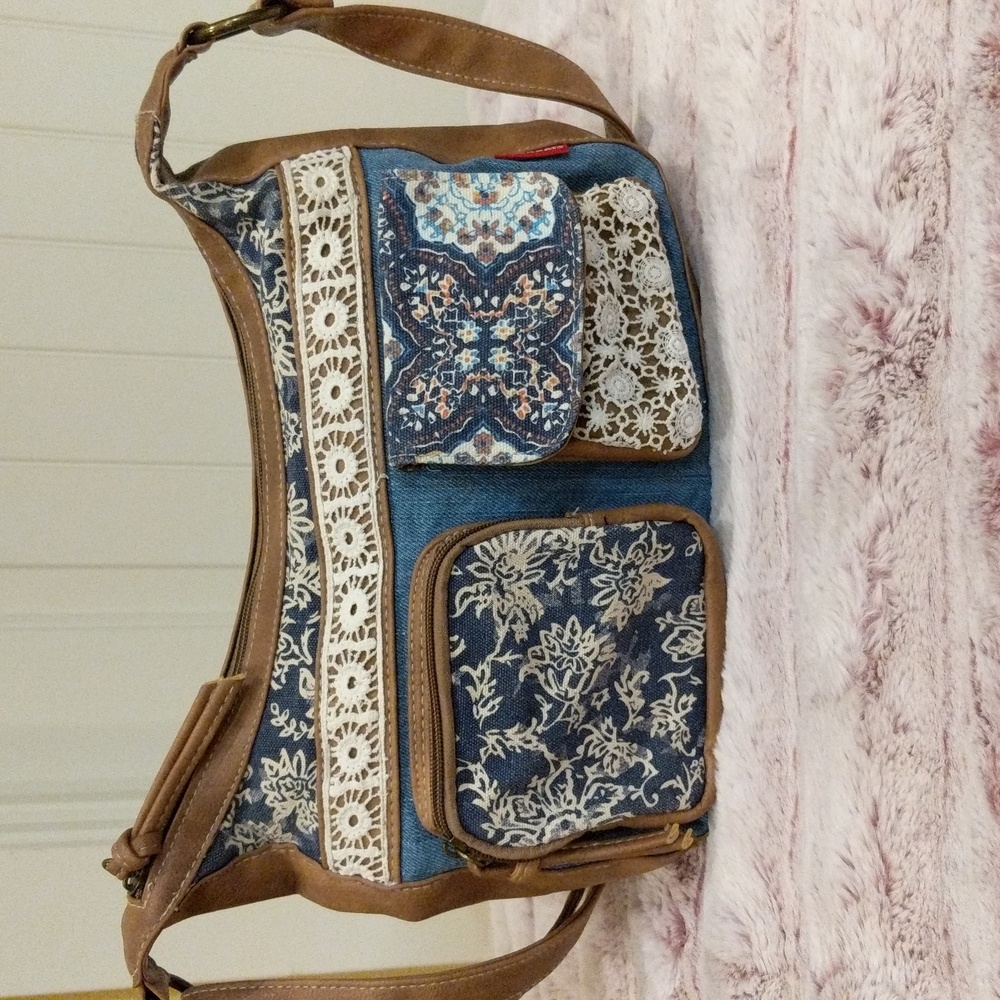 UNIONBAY Blue and Brown Crossbody Bag